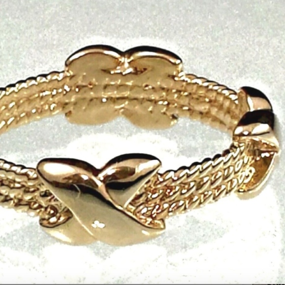 Gold Cable Nautical Rope eternity Ring Sizes 6,8 Valentines Day - Picture 2 of 5